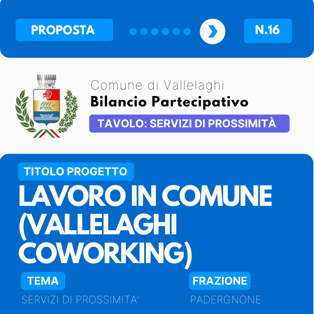 Lavoro in Comune | Vallelaghi Coworking