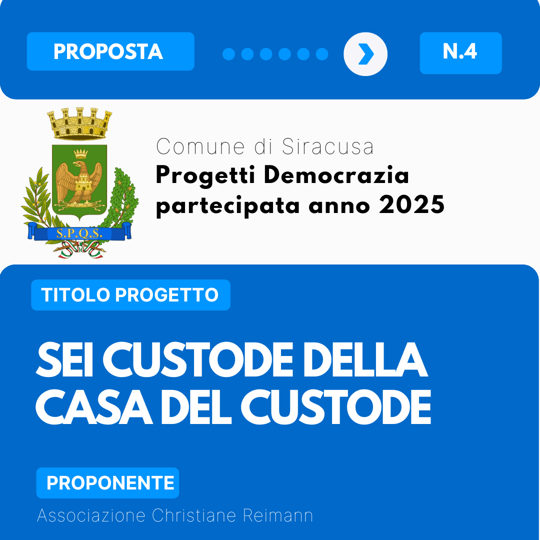 Sei custode della casa del custode - Associazione Christiane Reimann